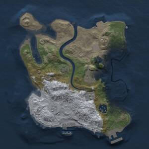 Thumbnail Rust Map: Procedural Map, Size: 2500, Seed: 1470986923, 9 Monuments