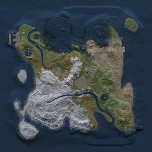 Thumbnail Rust Map: Procedural Map, Size: 3000, Seed: 23127, 10 Monuments