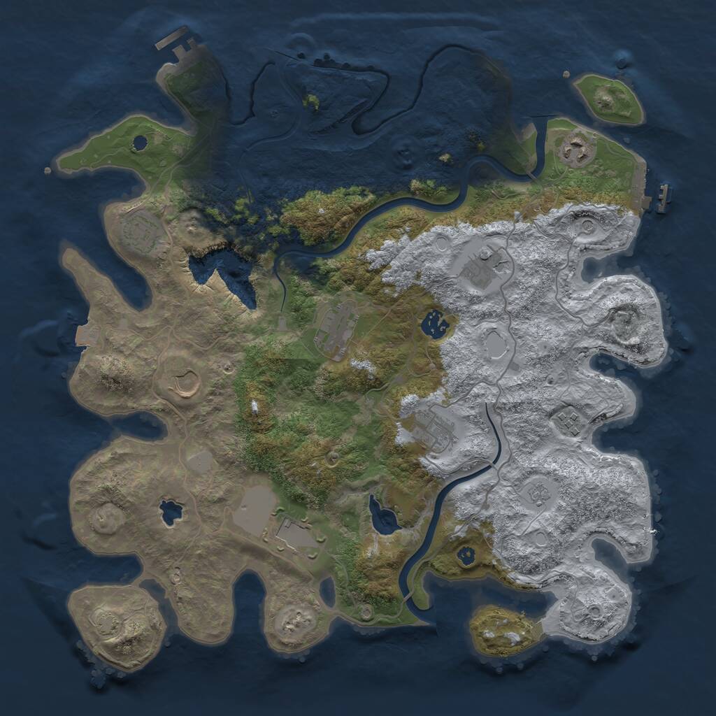 Rust Map: Procedural Map, Size: 4000, Seed: 1544779644, 15 Monuments