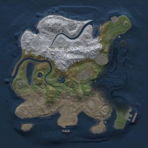 Thumbnail Rust Map: Procedural Map, Size: 3000, Seed: 955598755, 10 Monuments