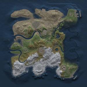 Thumbnail Rust Map: Procedural Map, Size: 3000, Seed: 1859787953, 11 Monuments