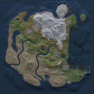 Thumbnail Rust Map: Procedural Map, Size: 3500, Seed: 115096976, 14 Monuments