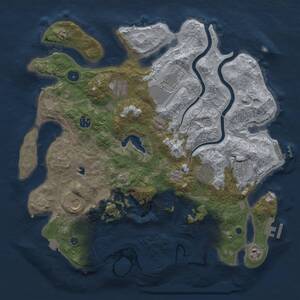 Thumbnail Rust Map: Procedural Map, Size: 4000, Seed: 1341003580, 14 Monuments
