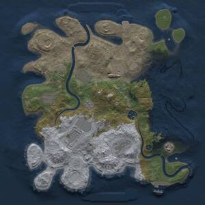 Thumbnail Rust Map: Procedural Map, Size: 3500, Seed: 23815, 15 Monuments