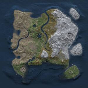 Thumbnail Rust Map: Procedural Map, Size: 3000, Seed: 12441, 11 Monuments