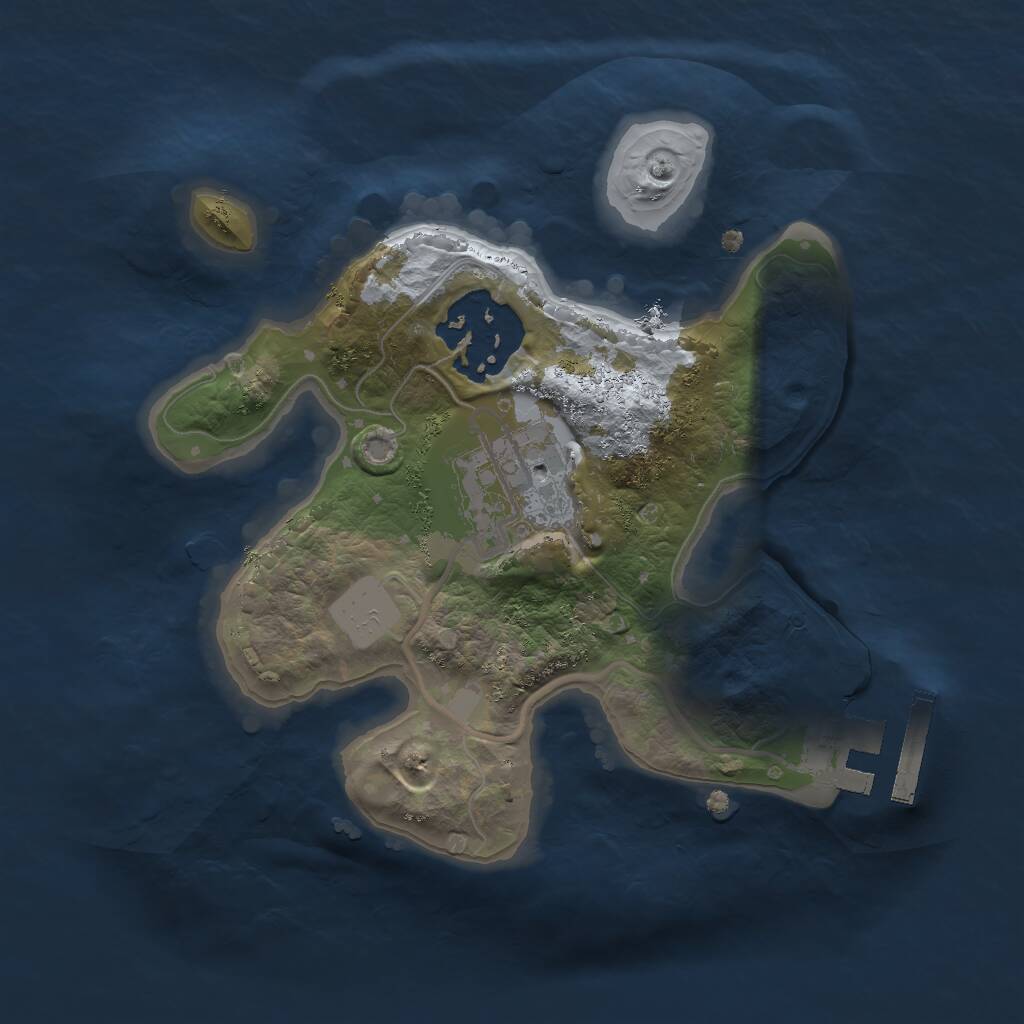 Rust Map: Procedural Map, Size: 1850, Seed: 1665278662, 4 Monuments