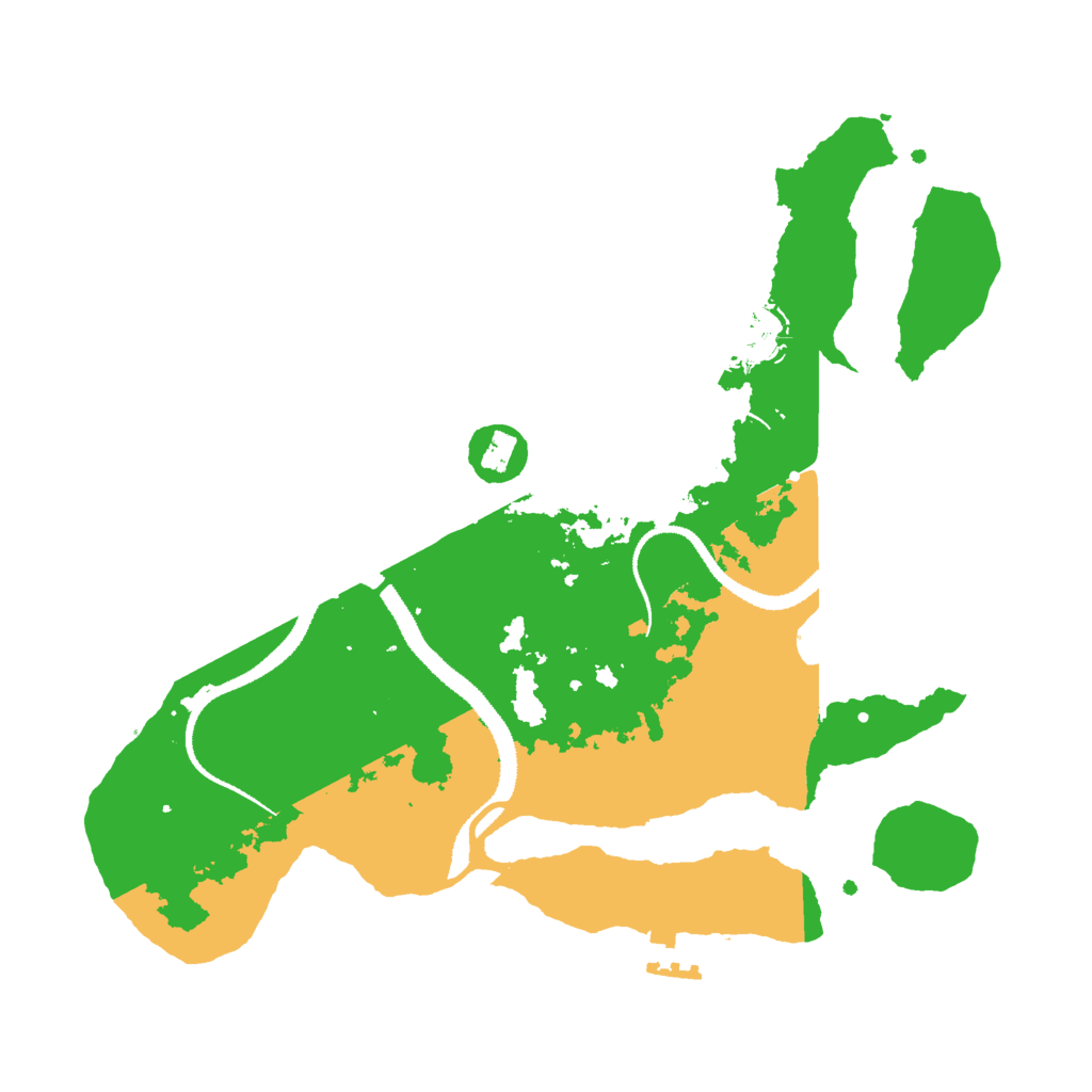 Biome Rust Map: Procedural Map, Size: 3000, Seed: 262227433