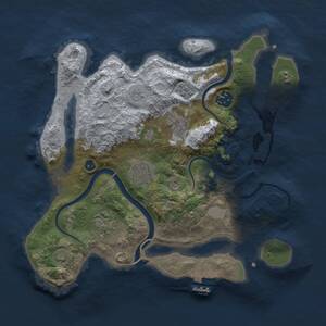 Thumbnail Rust Map: Procedural Map, Size: 3000, Seed: 262227433, 10 Monuments