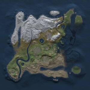 Thumbnail Rust Map: Procedural Map, Size: 3000, Seed: 262227433, 10 Monuments