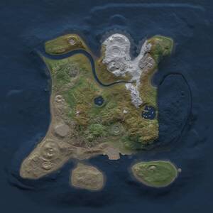 Thumbnail Rust Map: Procedural Map, Size: 2200, Seed: 1653213715, 5 Monuments