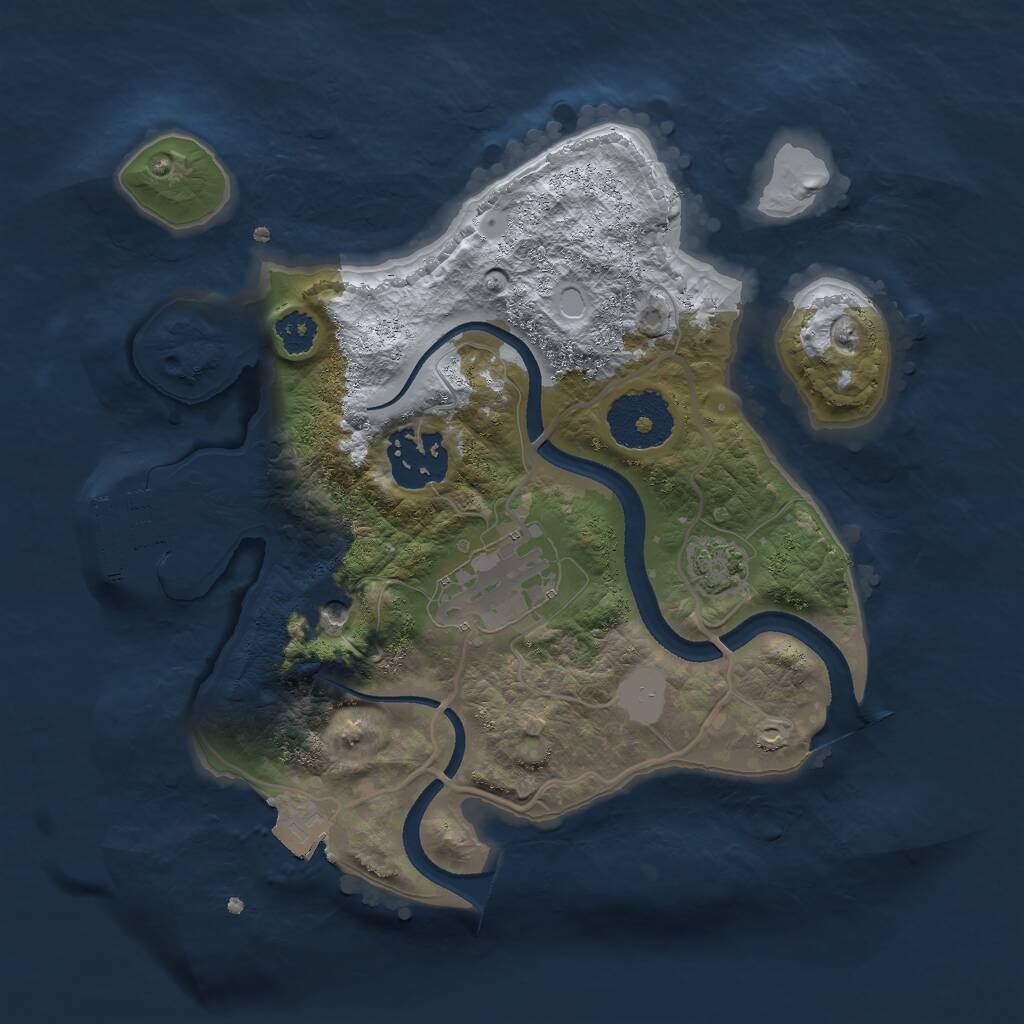 Rust Map: Procedural Map, Size: 2500, Seed: 1721489036, 6 Monuments