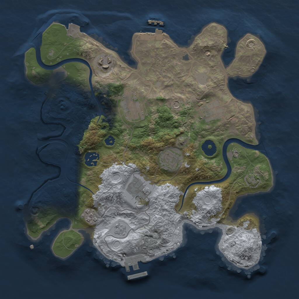Rust Map: Procedural Map, Size: 3000, Seed: 19220, 13 Monuments