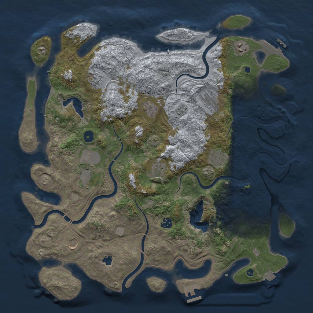 Rust Map: Procedural Map, Size: 4250, Seed: 2122472305, 15 Monuments