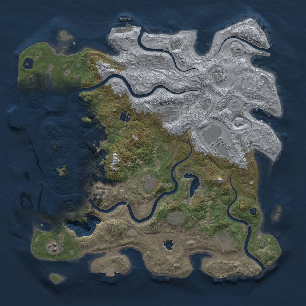 Rust Map: Procedural Map, Size: 4250, Seed: 1530937918, 16 Monuments