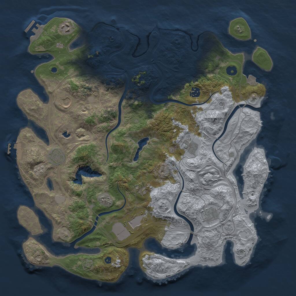 Rust Map: Procedural Map, Size: 4250, Seed: 1845024966, 15 Monuments