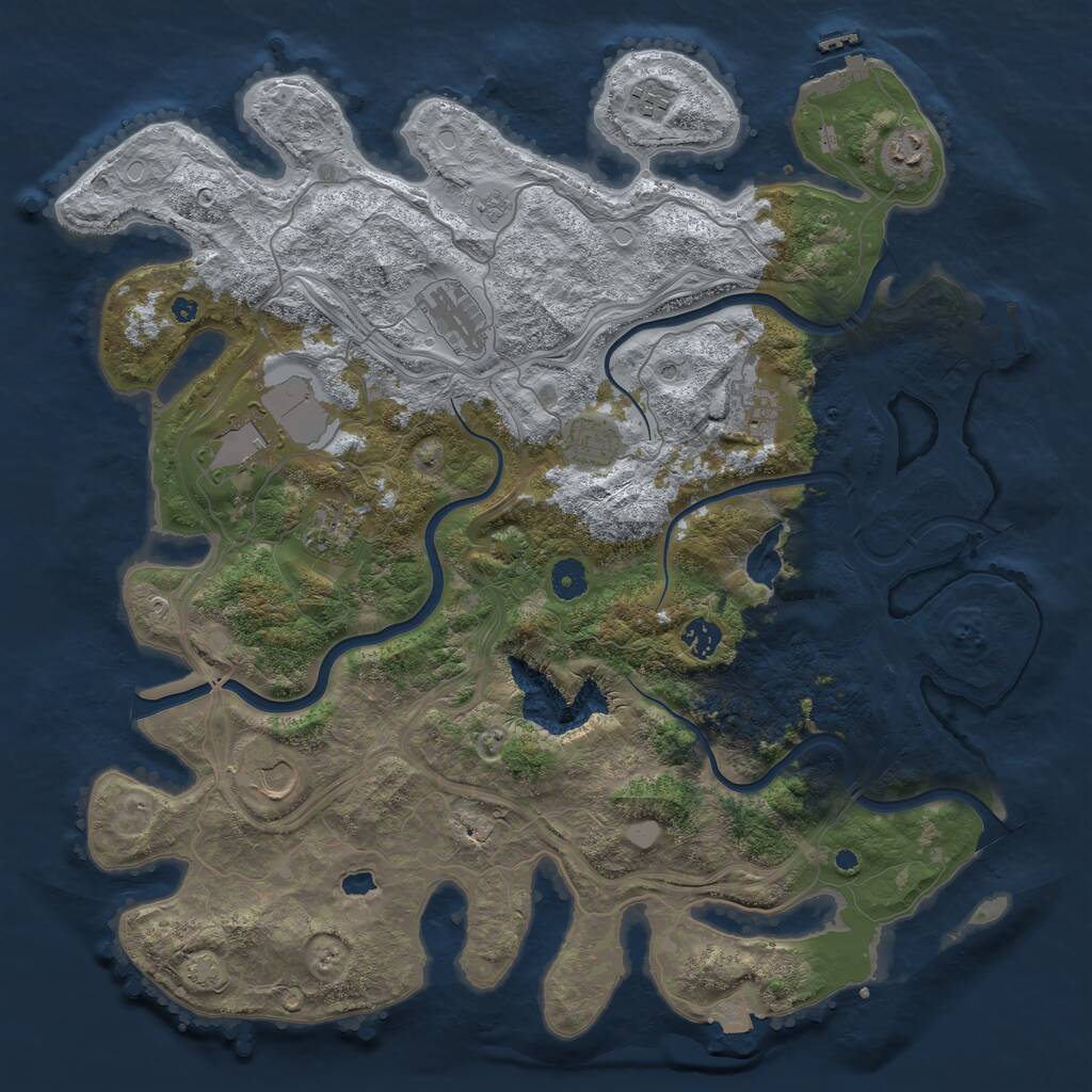 Rust Map: Procedural Map, Size: 4250, Seed: 1346765256, 15 Monuments