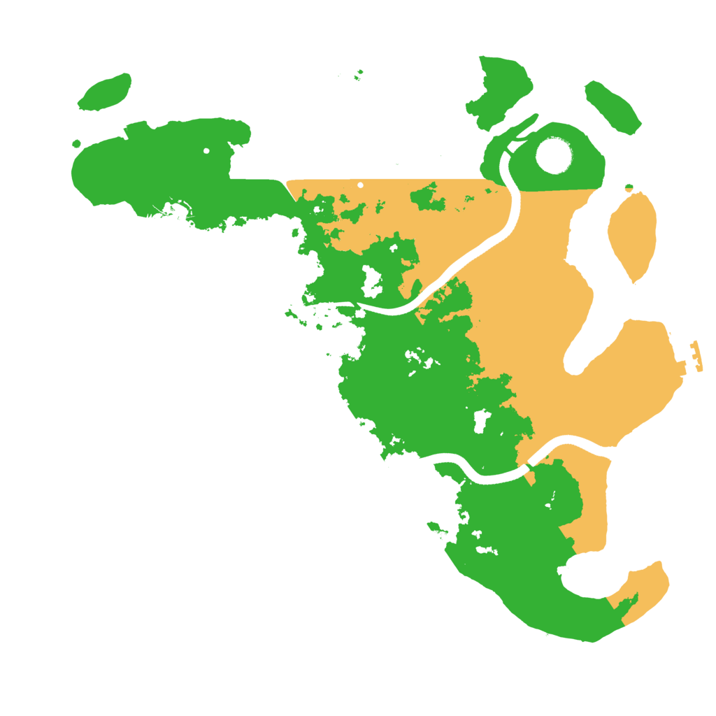 Biome Rust Map: Procedural Map, Size: 3500, Seed: 1242152352