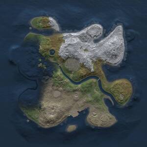 Thumbnail Rust Map: Procedural Map, Size: 2500, Seed: 1053465220, 6 Monuments
