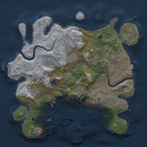 Thumbnail Rust Map: Procedural Map, Size: 3500, Seed: 641564554, 15 Monuments