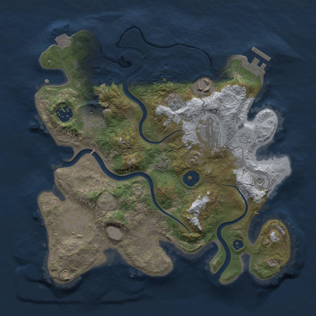 Rust Map: Procedural Map, Size: 3000, Seed: 31122025, 11 Monuments