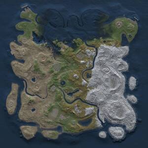 Thumbnail Rust Map: Procedural Map, Size: 4500, Seed: 382973101, 16 Monuments