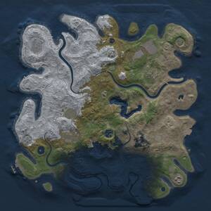Thumbnail Rust Map: Procedural Map, Size: 4000, Seed: 19800715, 14 Monuments