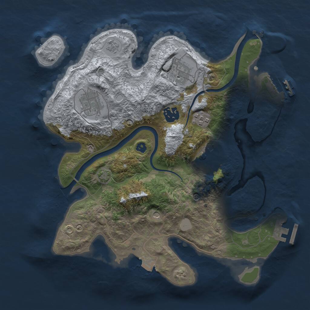 Rust Map: Procedural Map, Size: 3000, Seed: 15122, 11 Monuments