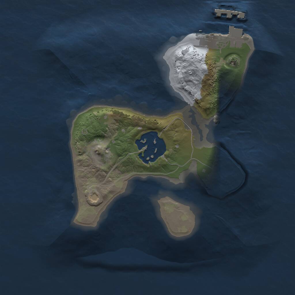 Rust Map: Procedural Map, Size: 1500, Seed: 41238, 3 Monuments