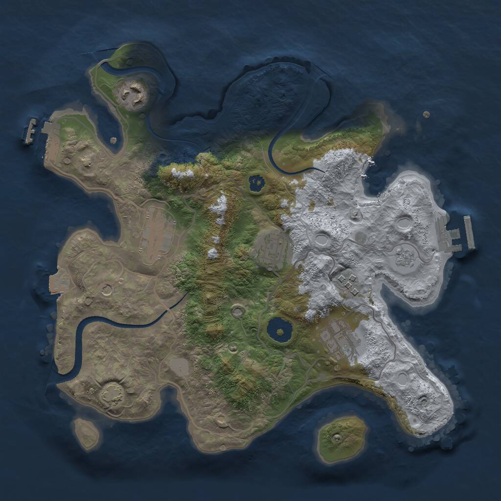 Rust Map: Procedural Map, Size: 3000, Seed: 118242756, 11 Monuments