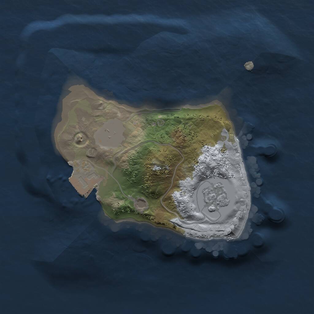 Rust Map: Procedural Map, Size: 1400, Seed: 665605307, 2 Monuments