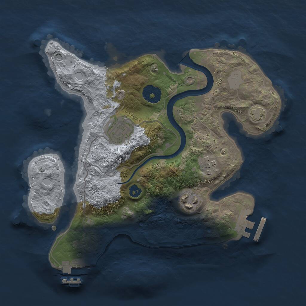 Rust Map: Procedural Map, Size: 2500, Seed: 1769163472, 7 Monuments