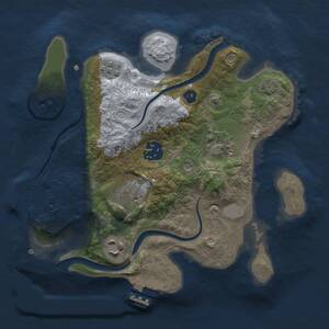 Thumbnail Rust Map: Procedural Map, Size: 2500, Seed: 1937721499, 10 Monuments