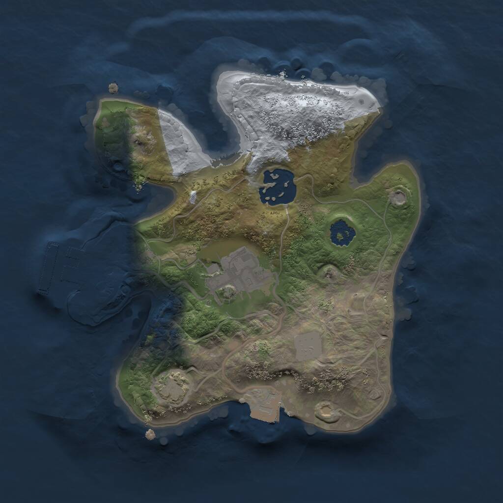 Rust Map: Procedural Map, Size: 2000, Seed: 867840661, 5 Monuments
