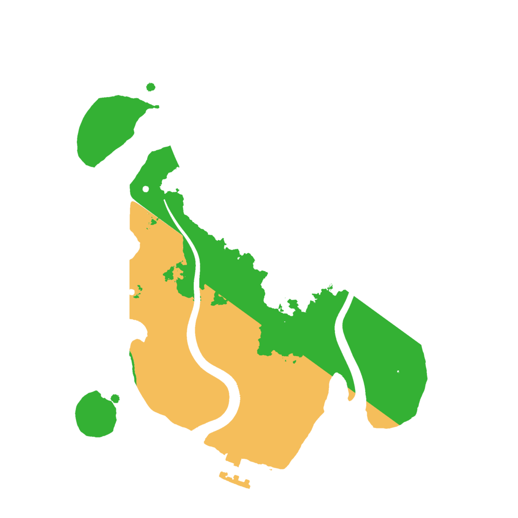 Biome Rust Map: Procedural Map, Size: 2400, Seed: 987654