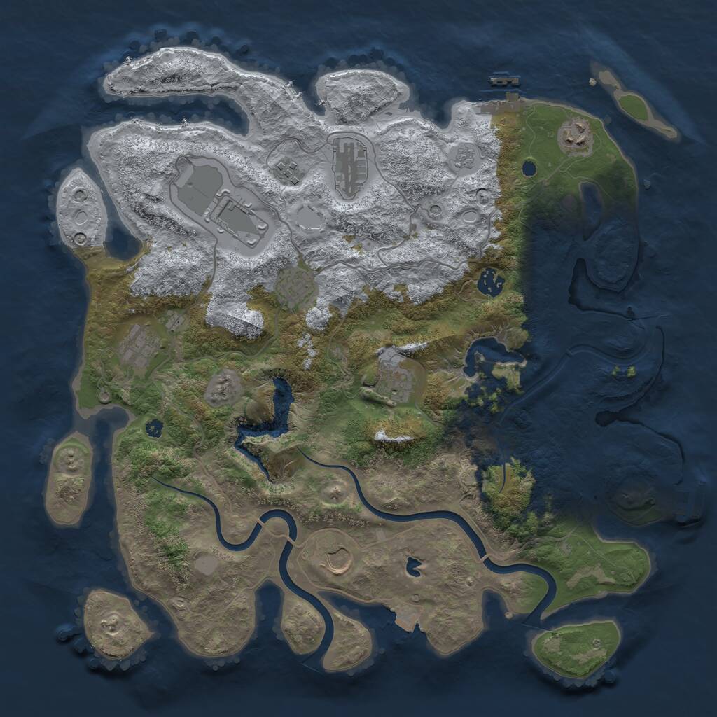 Rust Map: Procedural Map, Size: 4000, Seed: 603308372, 15 Monuments
