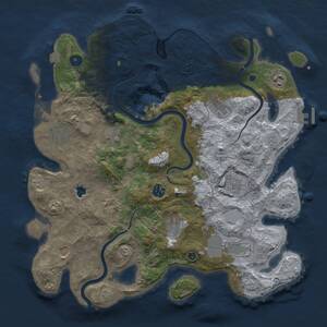 Thumbnail Rust Map: Procedural Map, Size: 4000, Seed: 1210671485, 17 Monuments