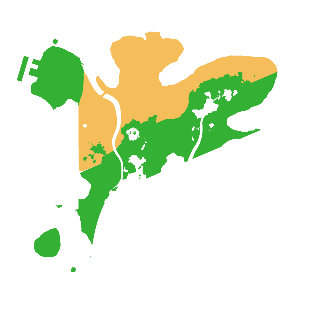 Biome Rust Map: Procedural Map, Size: 2500, Seed: 58558
