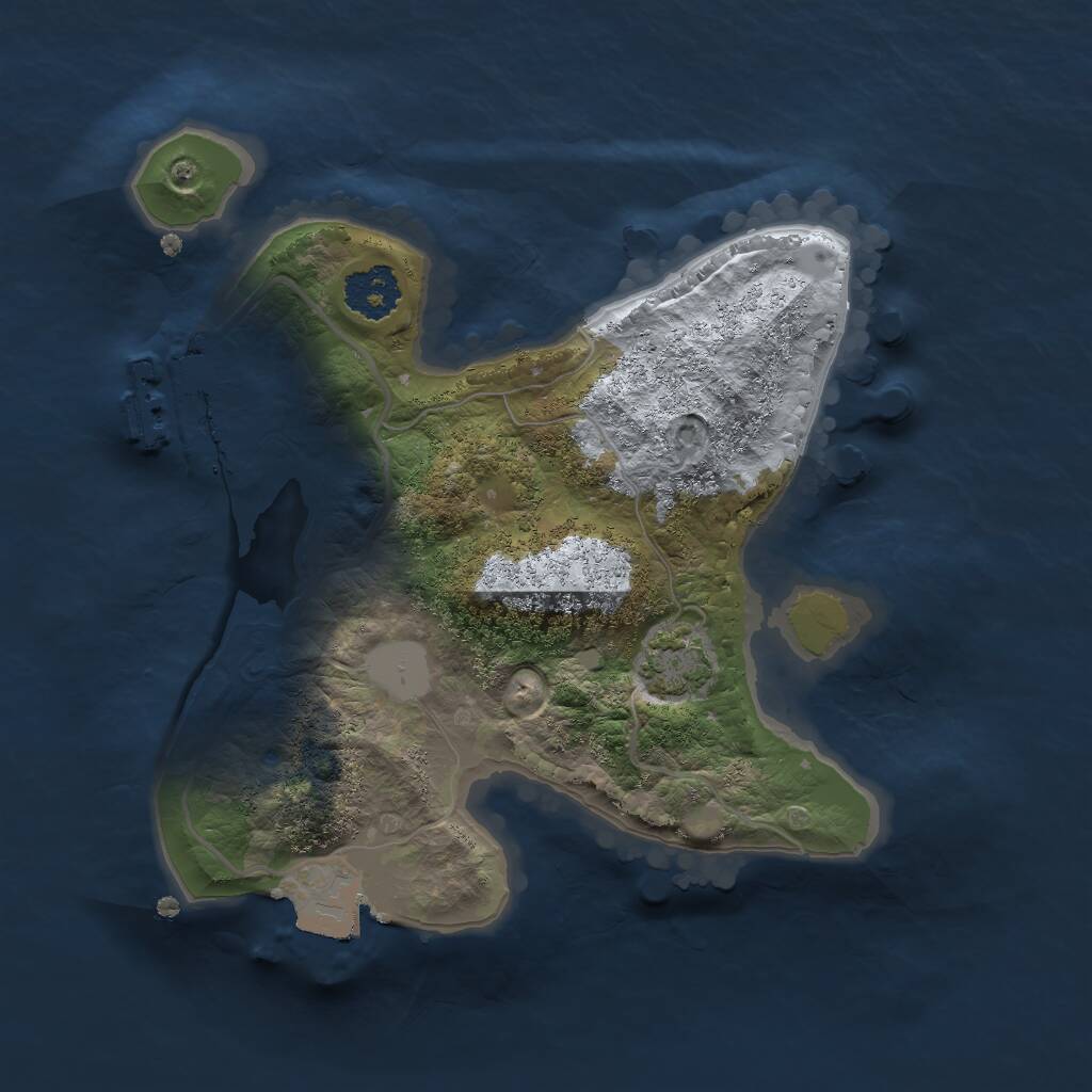 Rust Map: Procedural Map, Size: 2000, Seed: 47396211, 3 Monuments