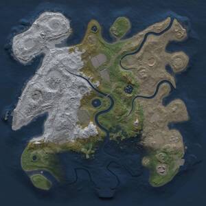 Thumbnail Rust Map: Procedural Map, Size: 3500, Seed: 44514, 15 Monuments
