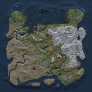 Thumbnail Rust Map: Procedural Map, Size: 4500, Seed: 224230246, 16 Monuments