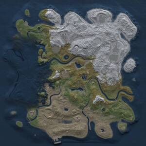 Thumbnail Rust Map: Procedural Map, Size: 4500, Seed: 1740246229, 17 Monuments