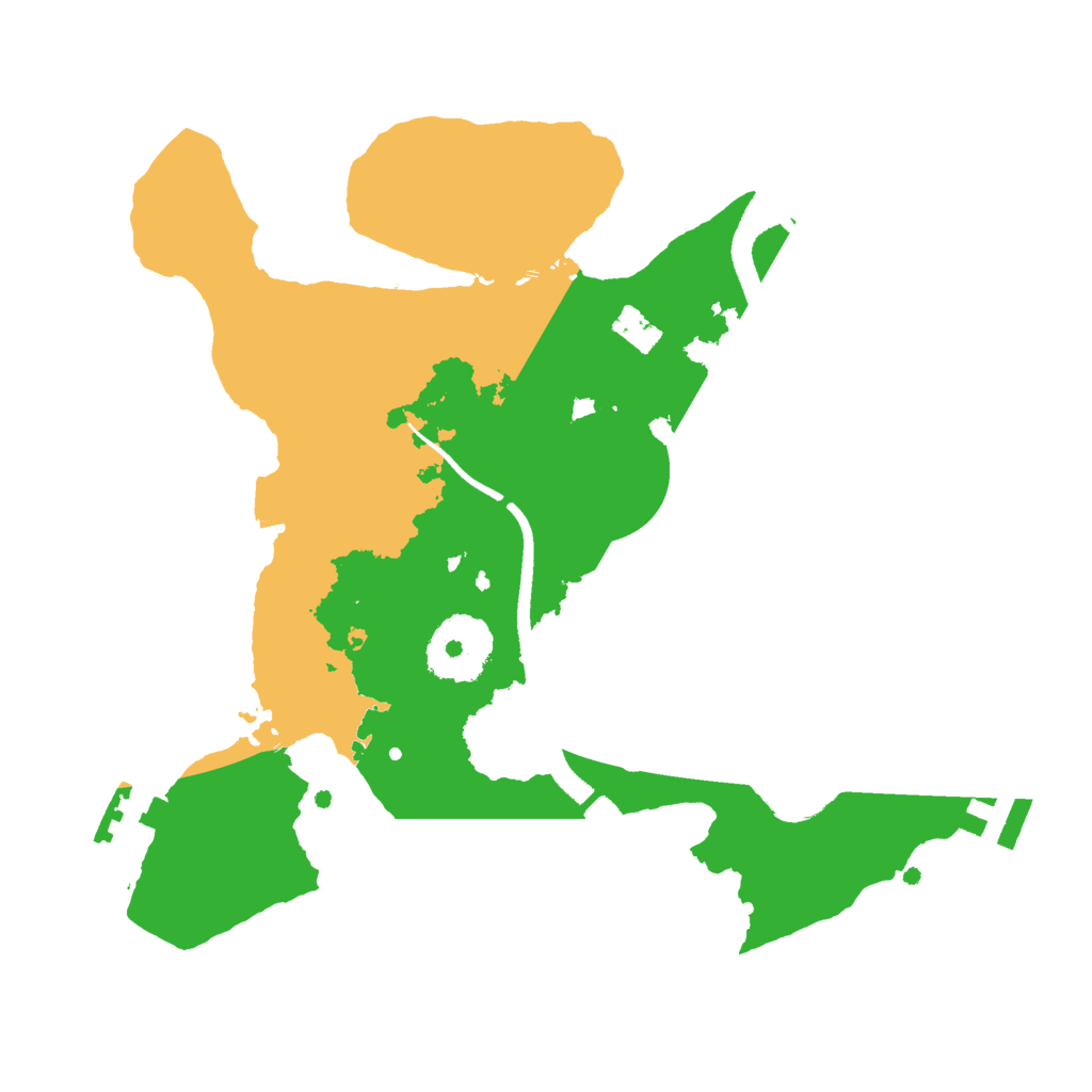 Biome Rust Map: Procedural Map, Size: 2500, Seed: 421295976