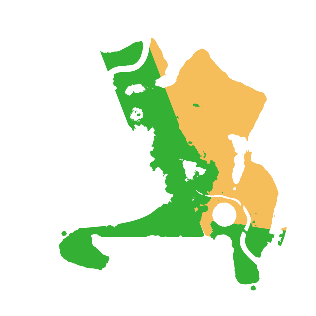 Biome Rust Map: Procedural Map, Size: 2500, Seed: 5846920