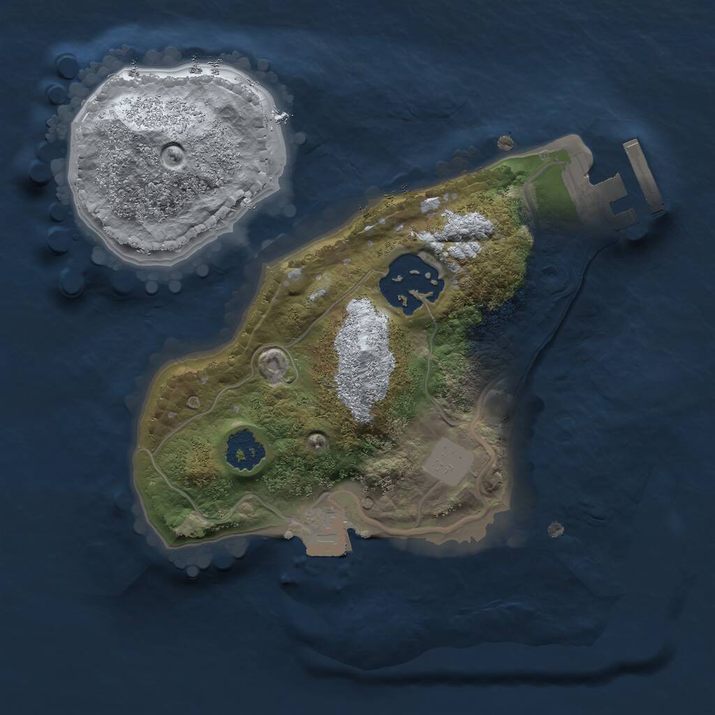 Rust Map: Procedural Map, Size: 1850, Seed: 508365464, 3 Monuments