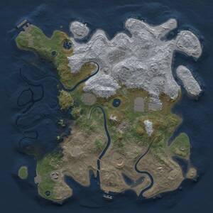 Thumbnail Rust Map: Procedural Map, Size: 3800, Seed: 1501532243, 14 Monuments