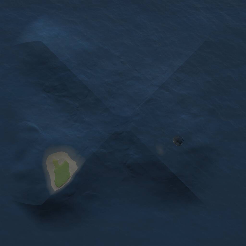 Rust Map: Procedural Map, Size: 1000, Seed: 989171427, 1 Monuments