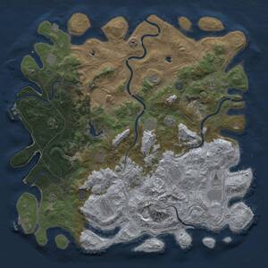 Thumbnail Rust Map: Procedural Map, Size: 5000, Seed: 1273571341, 19 Monuments