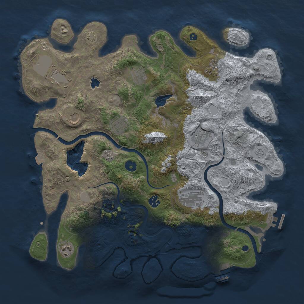 Rust Map: Procedural Map, Size: 4000, Seed: 1770808748, 16 Monuments