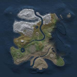 Thumbnail Rust Map: Procedural Map, Size: 2500, Seed: 1648882141, 9 Monuments