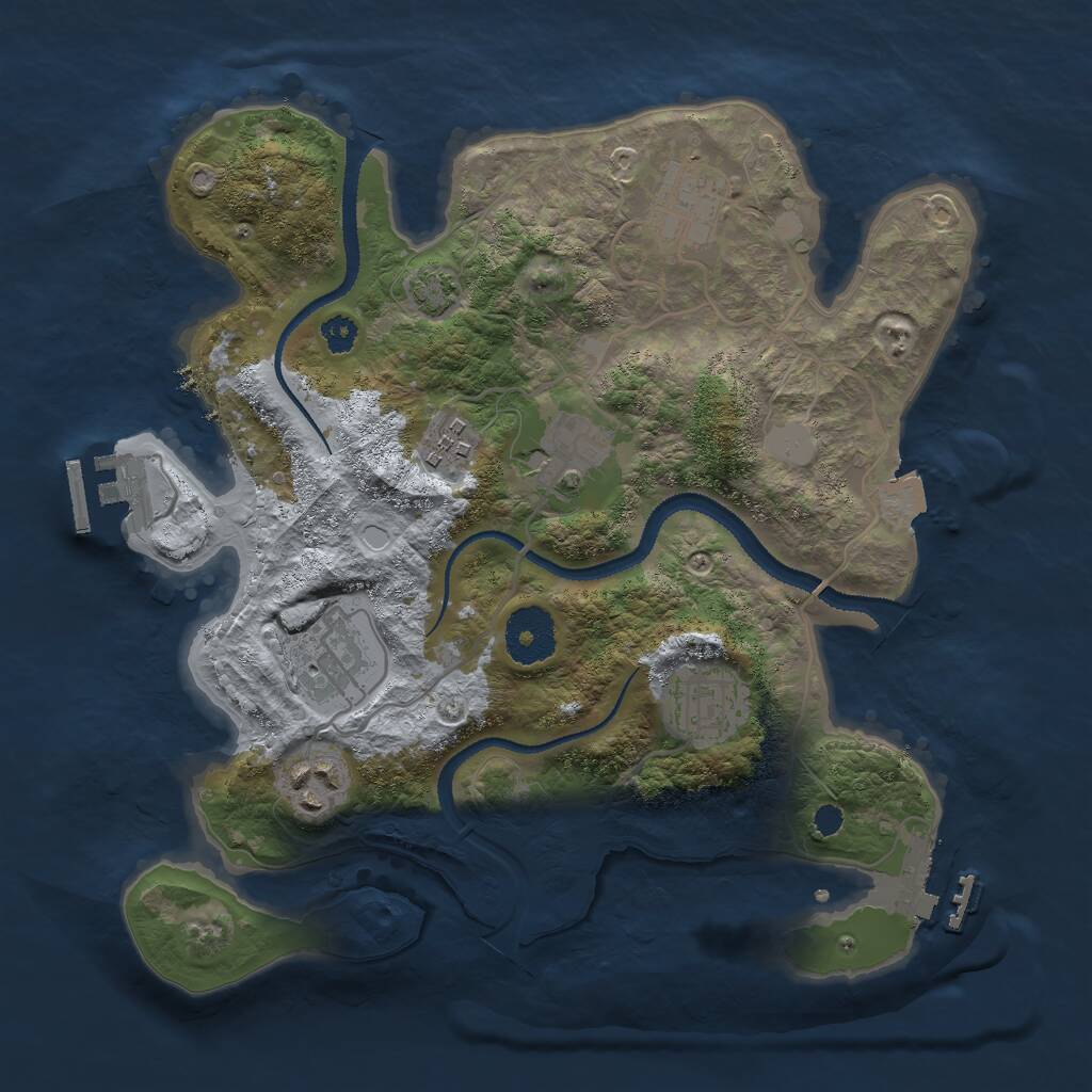 Rust Map: Procedural Map, Size: 3000, Seed: 4356346, 10 Monuments